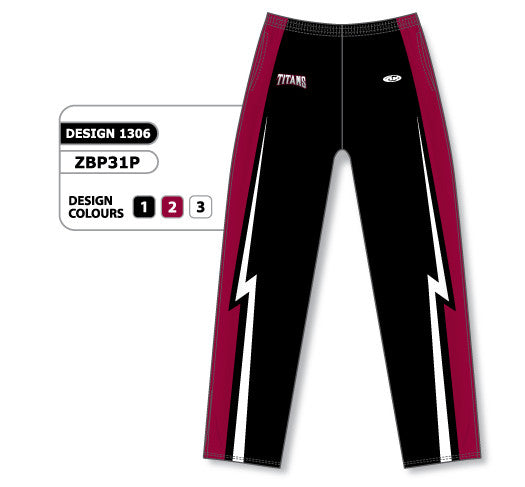 Athletic Knit Custom Sublimated Basketball Warm Up Pant Design 1306 (ZBP31-1306)